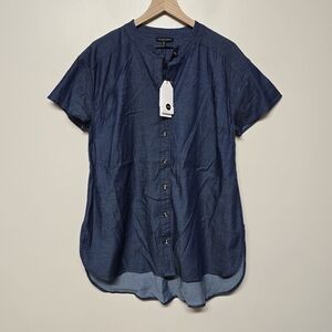 NWT Universal‎ Standard Hi Lo Chambray Denim Tunic Size XS 10-12